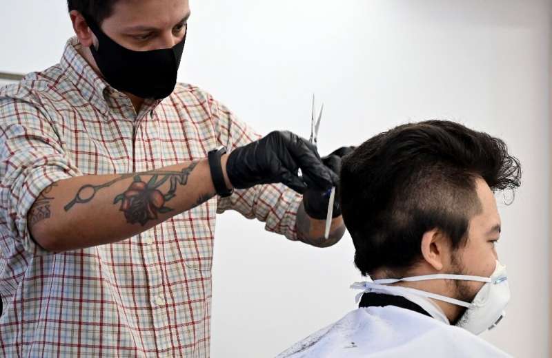 Hairdressers were among the businesses allowed to resume business in Ukraine on Monday