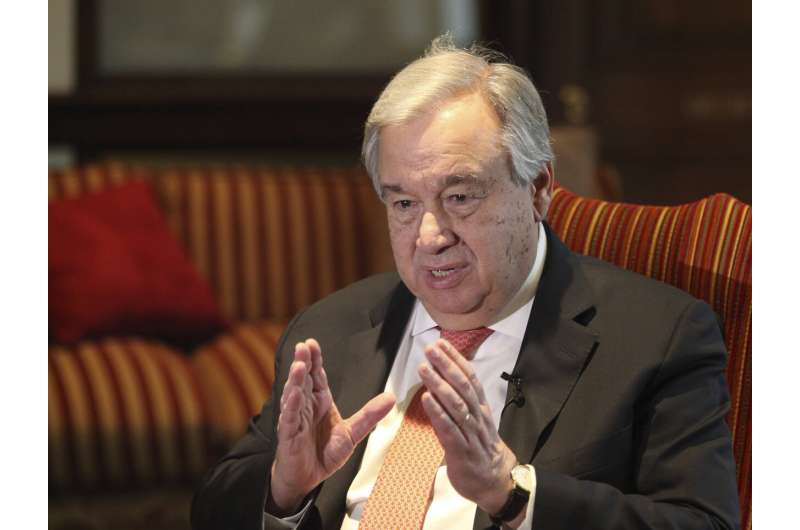 Interview: UN chief says new virus poses 'enormous' risks