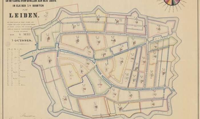 Leiden cholera epidemics mapped out, literally
