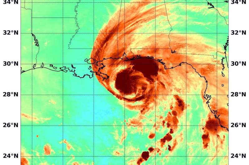 NASA Aqua satellite casts three eyes on sally and finds heavy rain potential