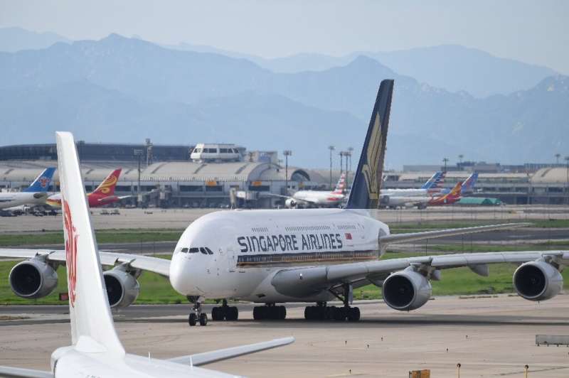 Singapore Airlines has offered travel-starved passengers the chance to dine on one of two A380 double-decker jets