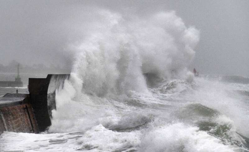 Swathes of northern France were put on orange alert and 130,000 homes had electricity cut off amid fears of coastal storm surges
