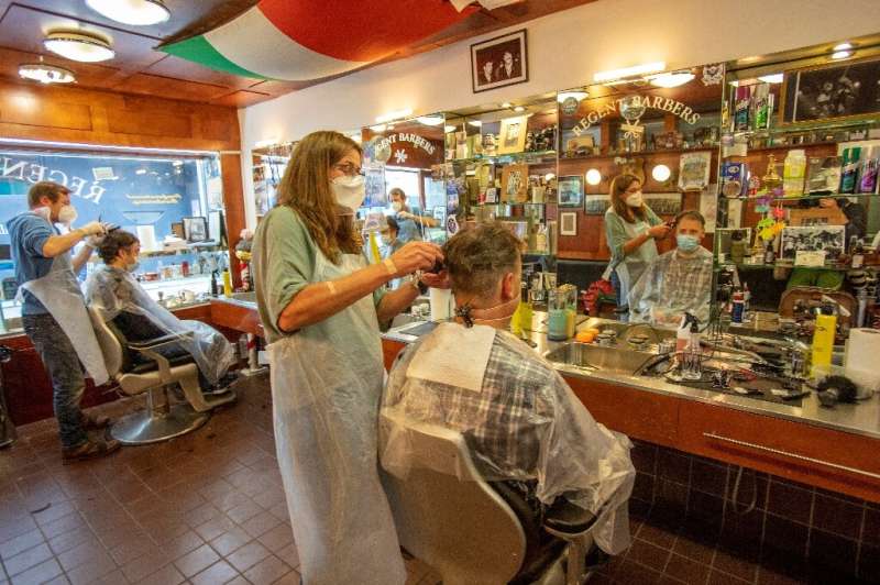 Hairdressers opened for the first time in months in Ireland on Monday