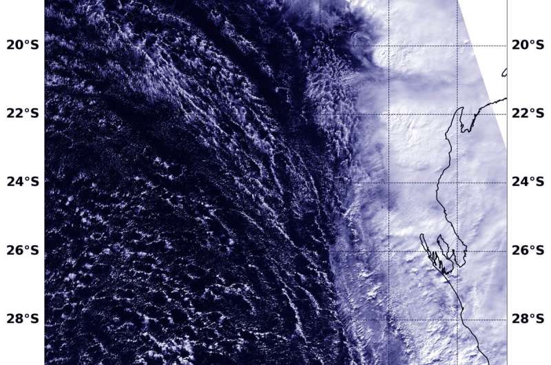NASA catches the extra-tropical ending of Mangga