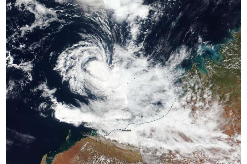 NASA-NOAA satellite catches development of tropical storm 21S