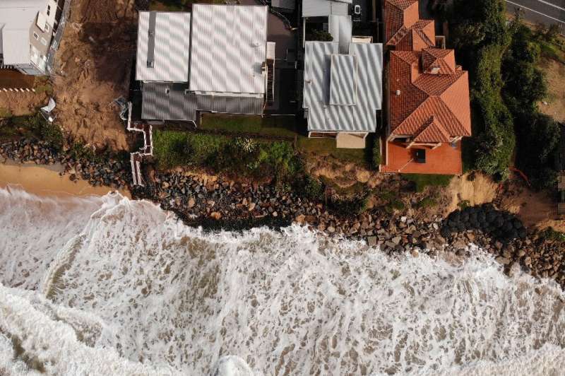 The Australian government estimates 39,000 buildings are located close to 'soft' shorelines around the country and are at risk o