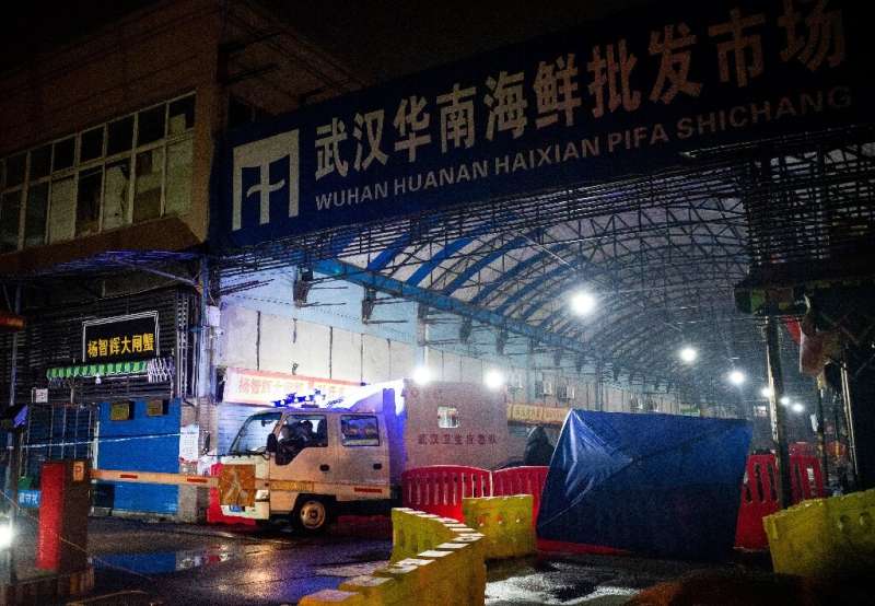The new coronavirus is thought to have spread from Huanan Seafood Wholesale Market in Wuhan, which was shut on January 1