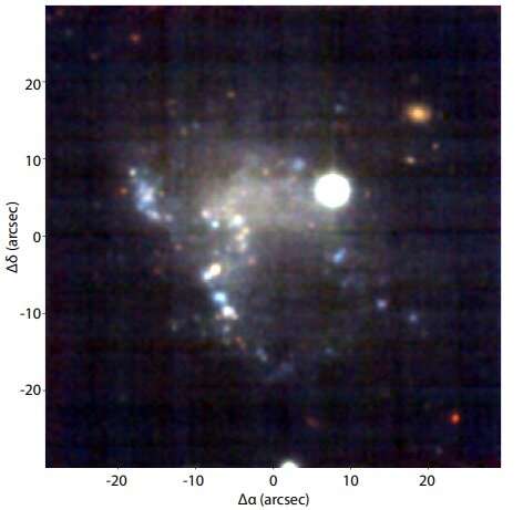 Astronomers investigate chemical composition of a nearby star-forming dwarf galaxy