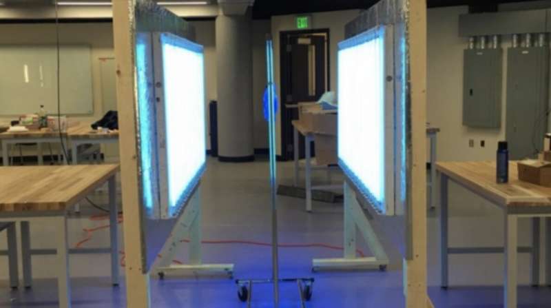 Engineers design UV stations to aid healthcare workers during COVID-19 pandemic