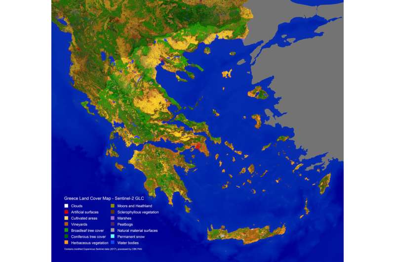 Land-cover maps of Europe from the Cloud