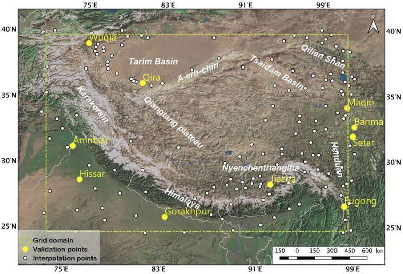 Scientists improve gridded precipitation dataset for Tibetan Plateau