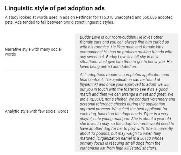 How to write better pet adoption ads