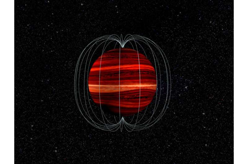 Astronomers measure wind speed on a brown dwarf