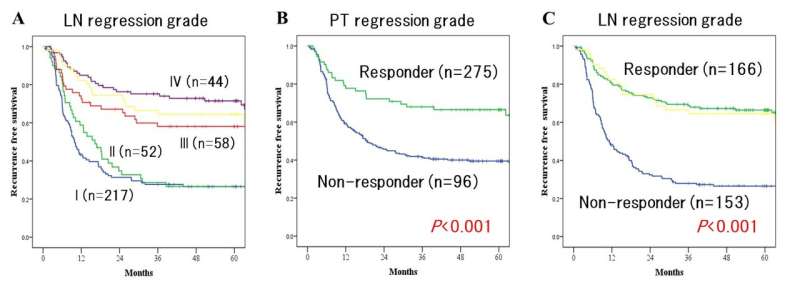 Pathological regression of lymph nodes better predicts esophageal cancer survival