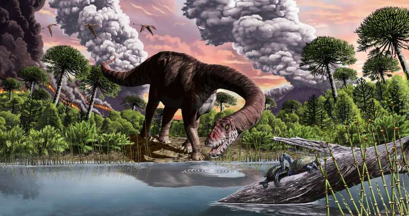 Global warming triggered the evolution of giant dinosaurs