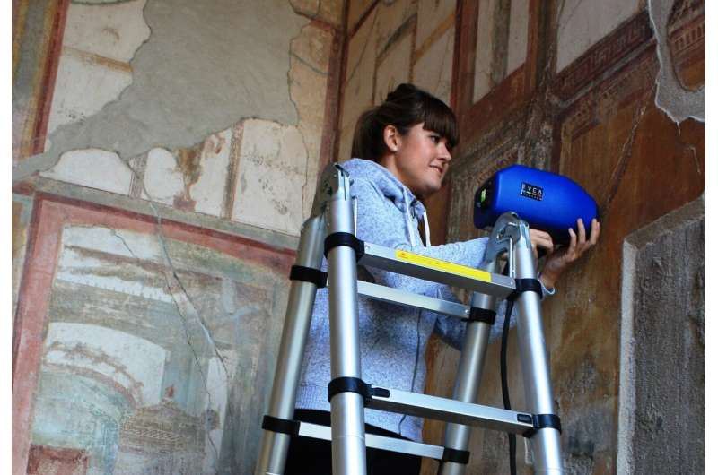 Pyroclasts protect the paintings of Pompeii buried but damage them when they are unearthed
