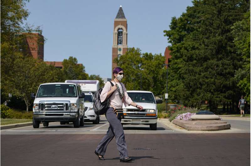 Infection rates soar in college towns as students return