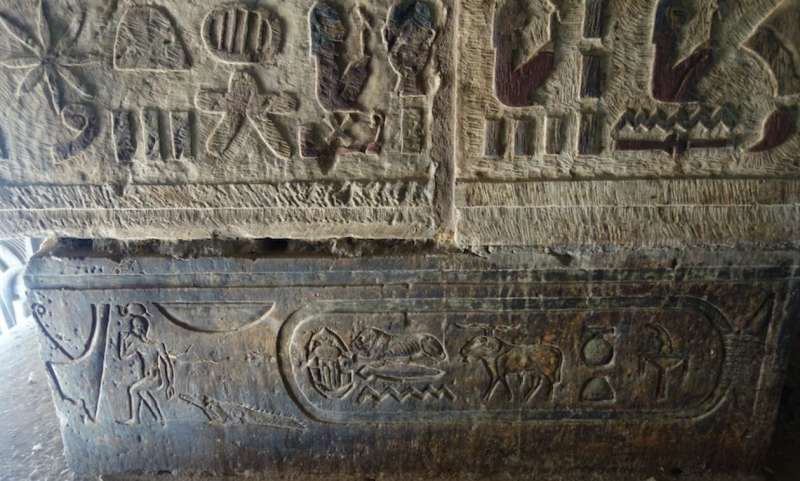 Research project reveals the original pigments of 200-year-old inscriptions at the temple of Esna