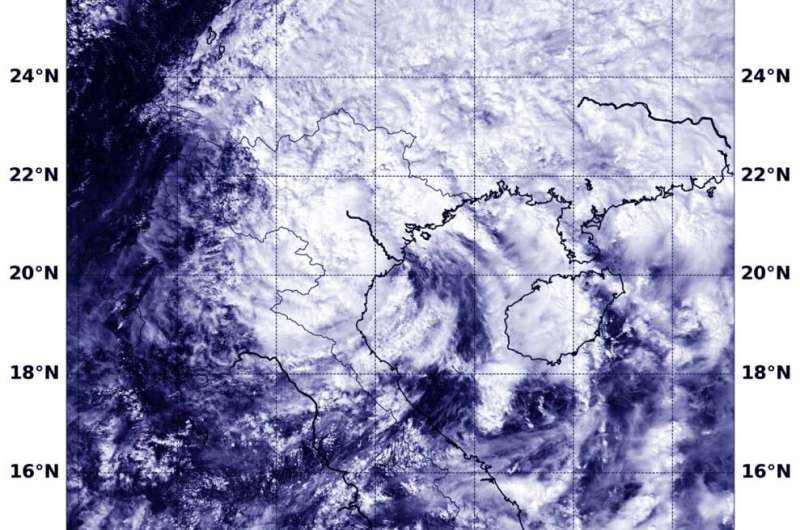 NASA finds wind shear affecting Tropical Storm Nangka post-landfall