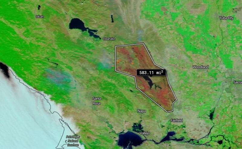 NASA's Terra Satellite reveals burn scars from California's two largest fires