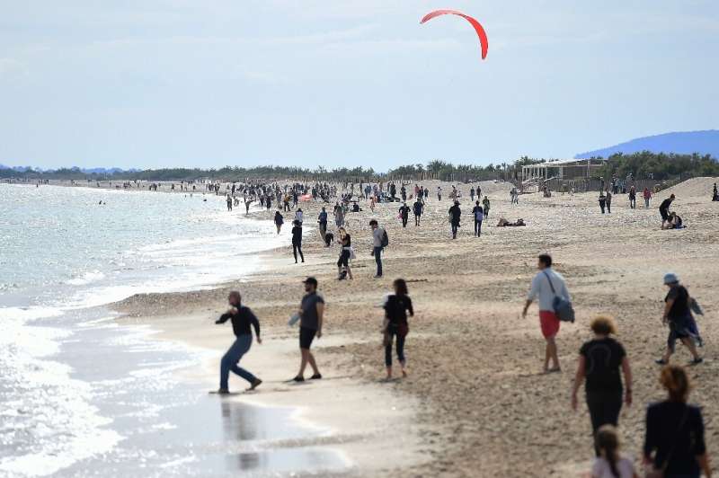 A French beach on the first weekend after lockdown measures were eased