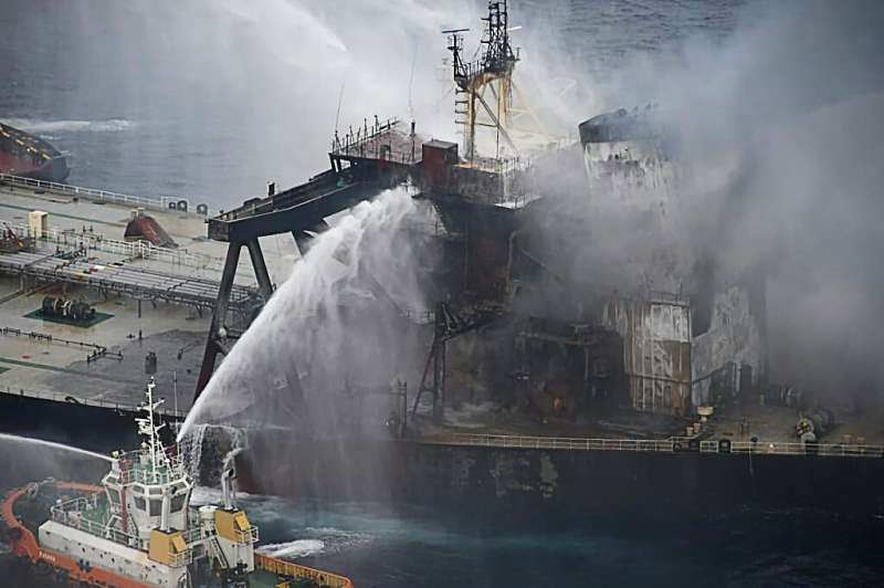 A huge week-long blaze aboard the New Diamond vessel was finally extinguished Wednesday