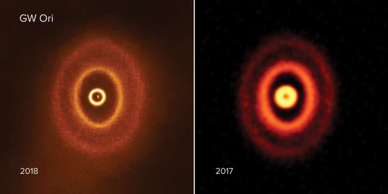 ALMA discovers misaligned rings in planet-forming disk around triple stars