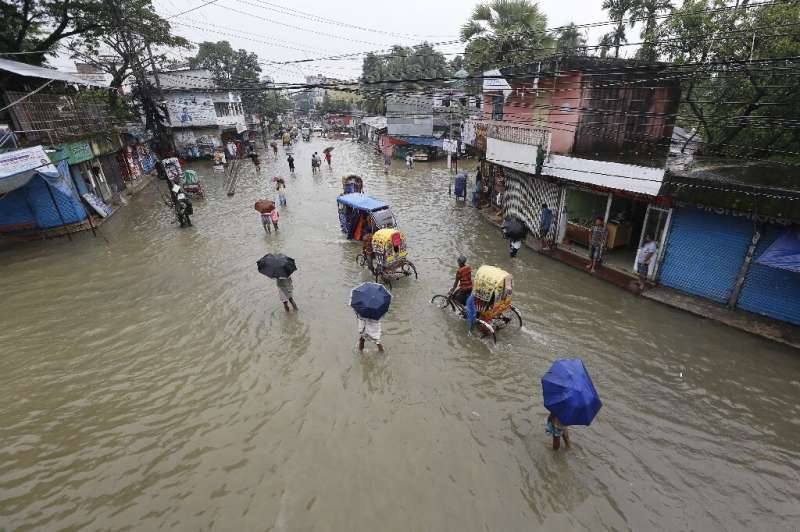 Almost a third of Bangladesh was underwater, officials said
