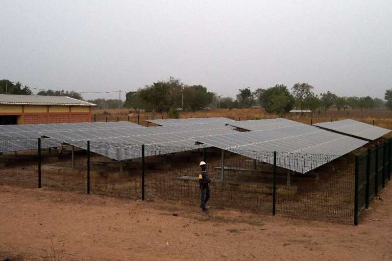 A mini-grid—a small solar farm—has been installed in Takpapieni, in Togo's northern province of Oti