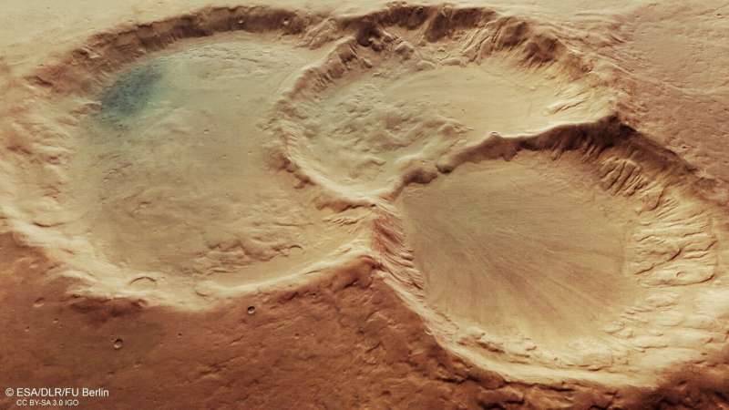 An ancient crater triplet on Mars