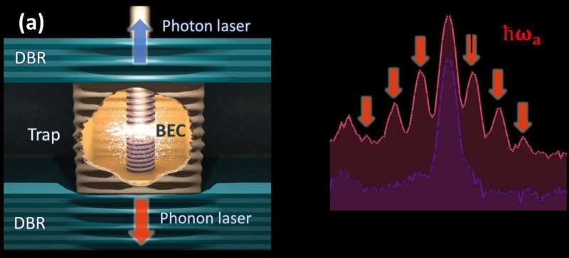 A phonon laser - coherent vibrations from a self-breathing resonator