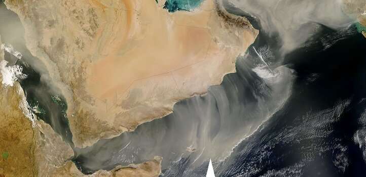 Arabian Peninsula a trap for summer dust