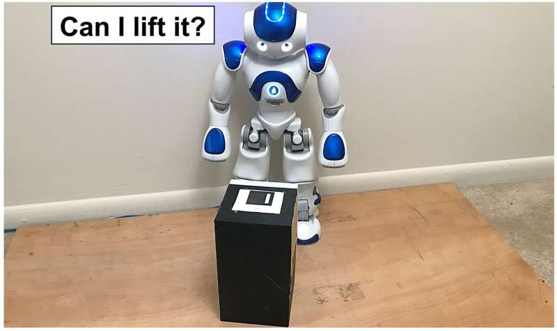 A technique allows robots to determine whether they are able to lift a heavy box