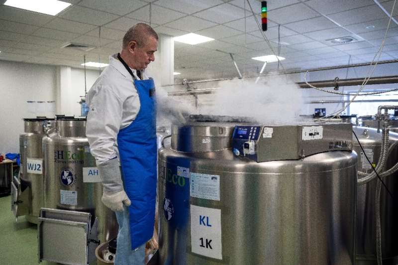 Biologist Krzysztof Machaj, who heads the PBKM laboratory, said the umbilical cord blood bank holds around 440,000 samples