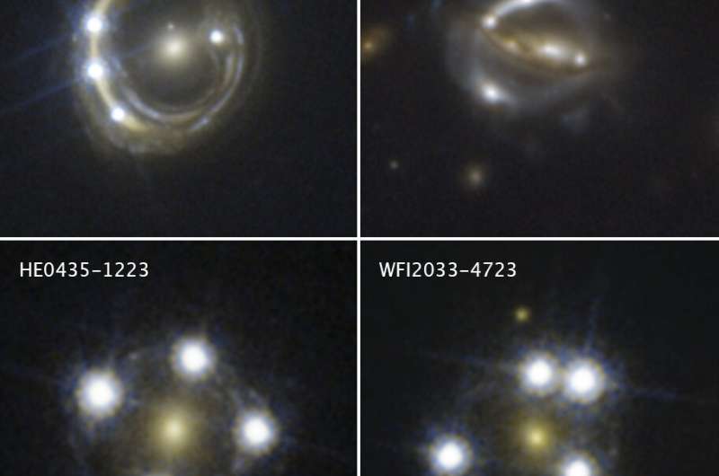 Cosmic magnifying glasses yield independent measure of universe's expansion