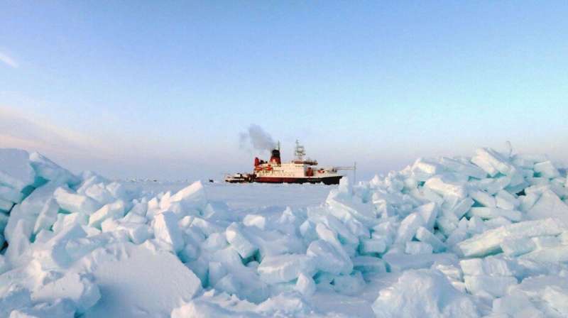 Drifting through the ice on board a polar climate research vessel
