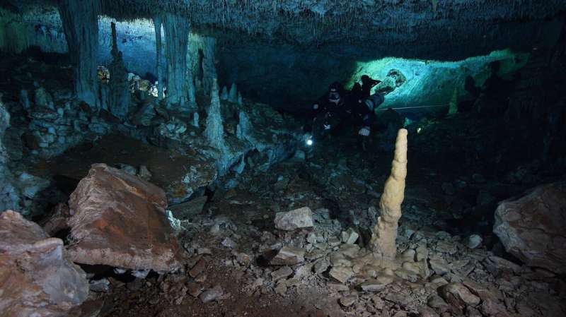 Experts find early ocher mine in Mexican underwater caves