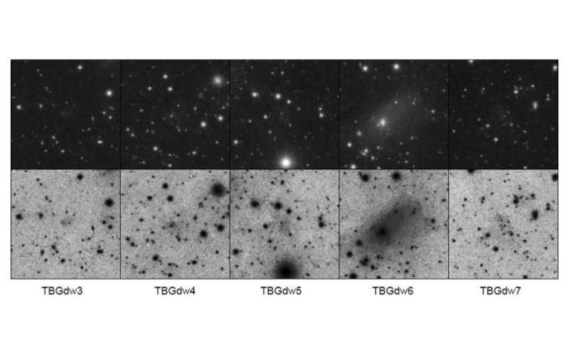 Five new dwarf galaxies detected around M 63