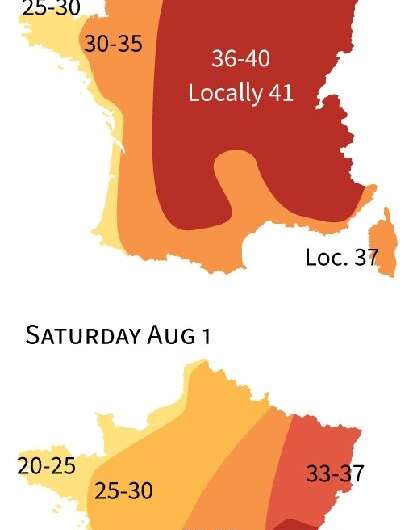France heatwave warnings