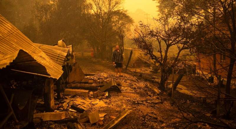 Gary Hinton was among those who fled the New South Wales town of Cobargo as fires raced through. He returned to a scene of devas