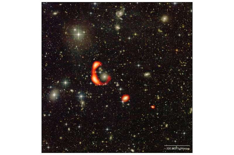 GMRT discovers a gigantic ring of hydrogen gas around a distant galaxy