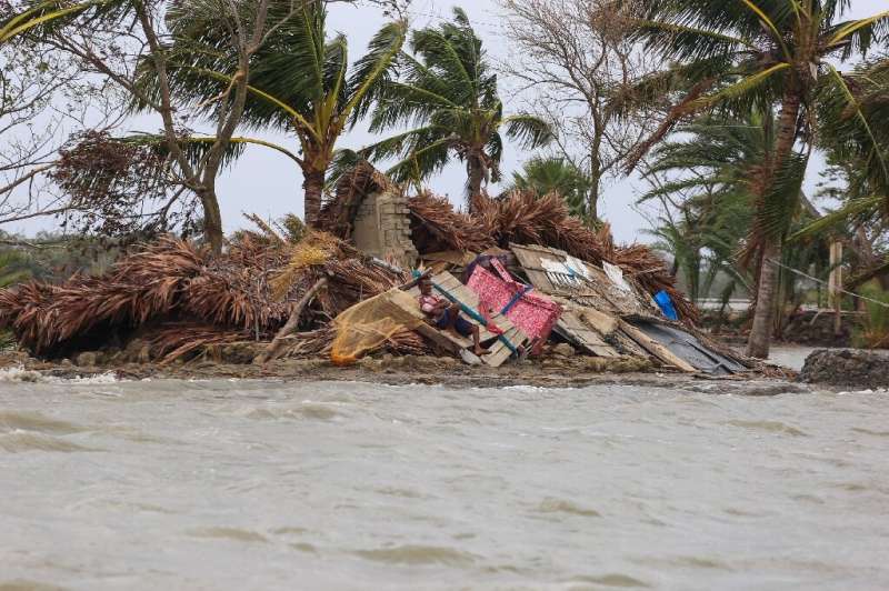 Homes in low-lying areas were flattened by storm surges associated with Cyclone Amphan