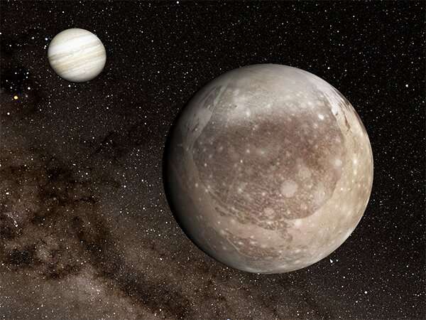 Huge ring-like structure on Ganymede's surface may have been caused by violent impact