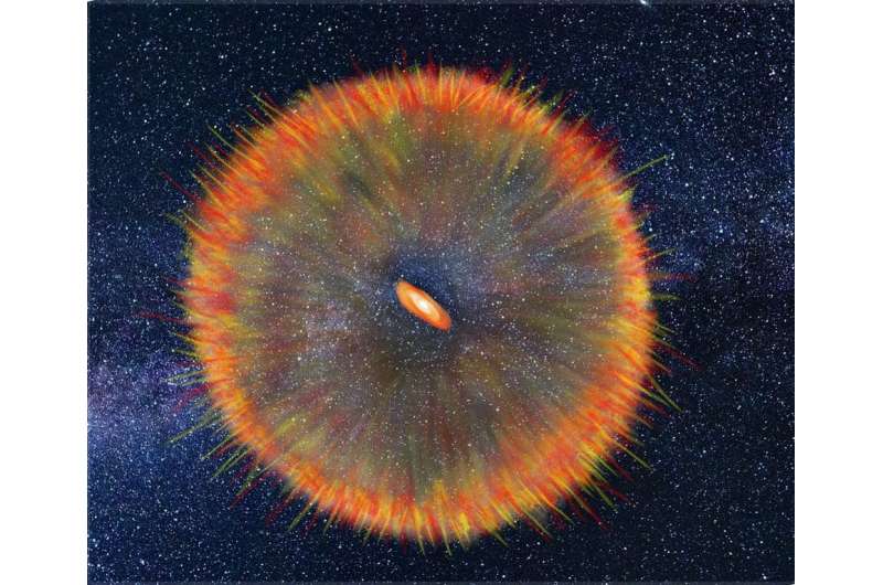 In a rare sighting, astronomers observe burst of activity as a massive star forms
