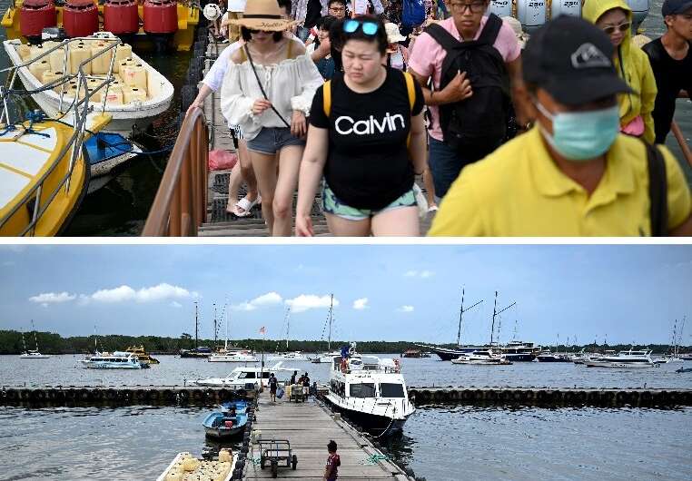 In Bali, piers once bristling with arrivals from China are now decorated with moored boats as coronavirus fears shrink tourist n