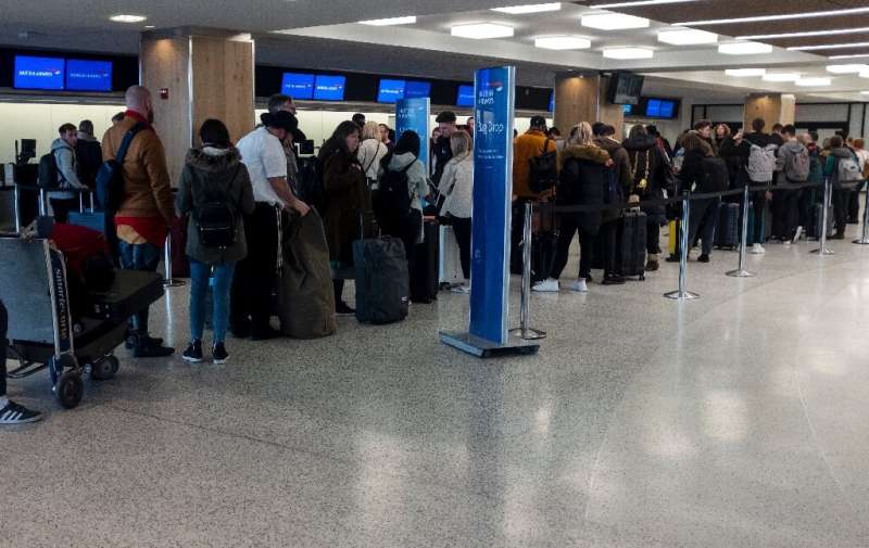 In the US, passengers complained of massive queues as staff battled with new entry rules and stipulations on medical screening
