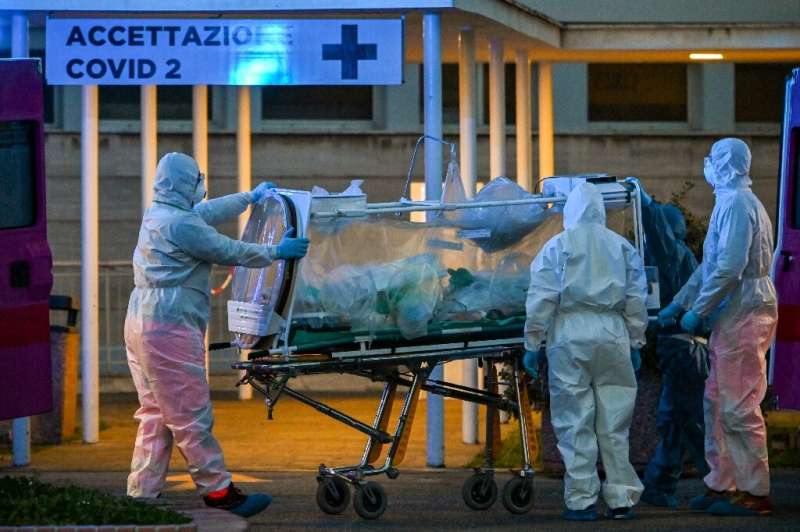 Italy, the hardest hit nation in Europe, announced another surge in deaths, taking its overall toll to more than 2,000 from a wo