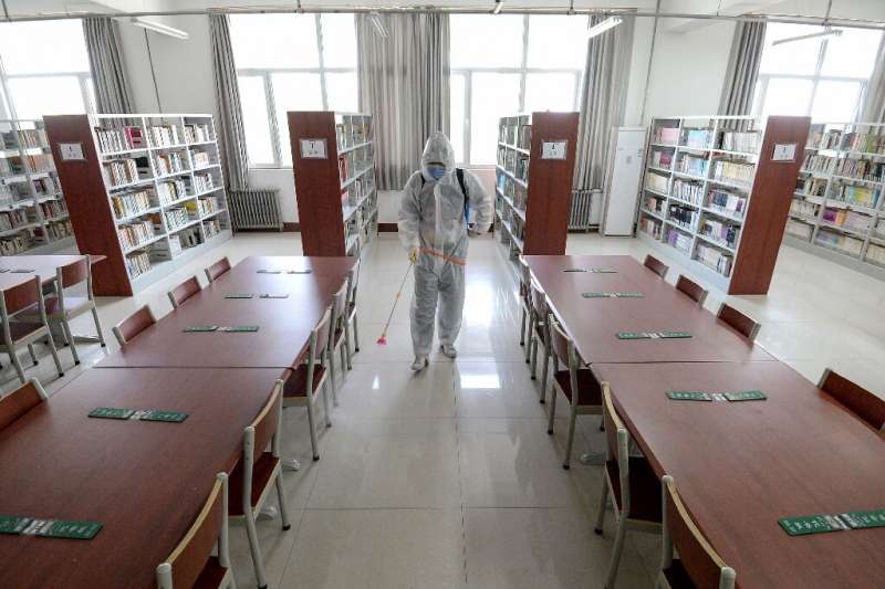 Kids were allowed back to school in some Chinese cities, though authorities took sanitary precautions