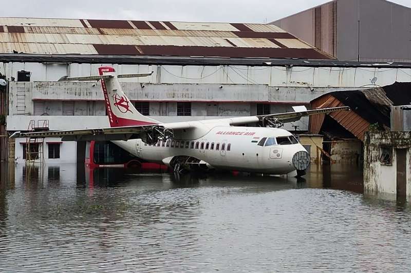 Kolkata's international airport was flooded by the cyclone