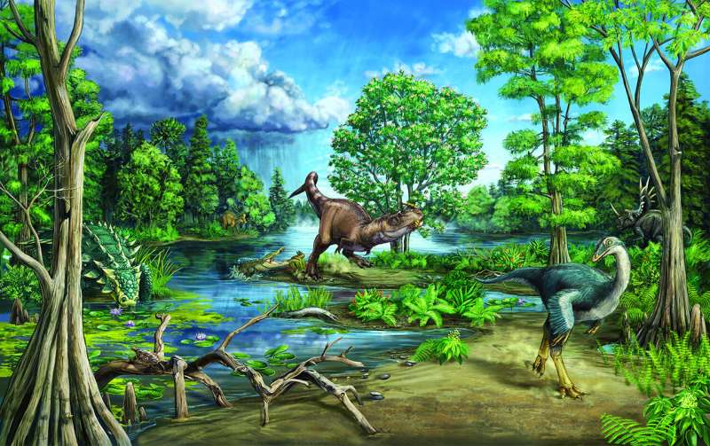 Late cretaceous dinosaur-dominated ecosystem